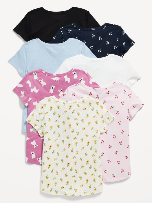 Softest Short-Sleeve T-Shirt 7-Pack for Girls