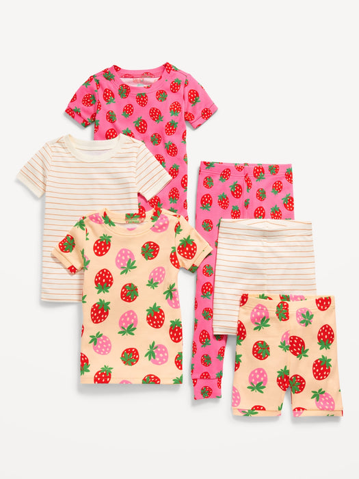 Unisex 6-Piece Printed Pajama Set for Toddler & Baby