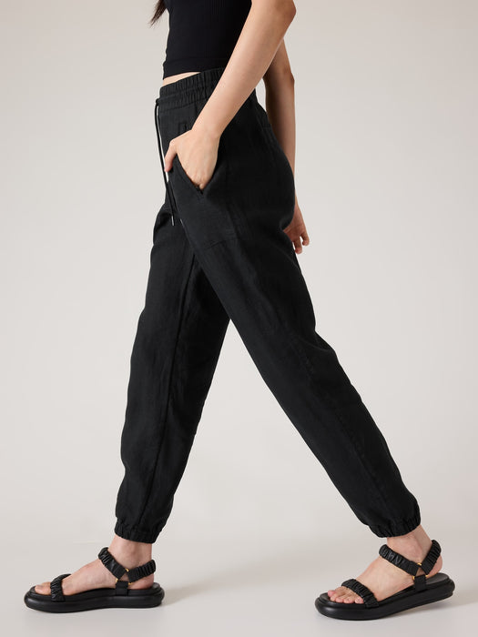 Retreat Linen High Rise Jogger