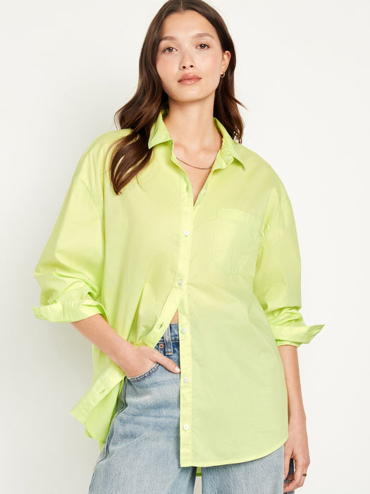 Oversized Button-Down Boyfriend Shirt