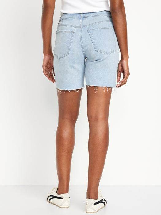 High-Waisted OG Button-Fly Jean Shorts -- 7-inch inseam