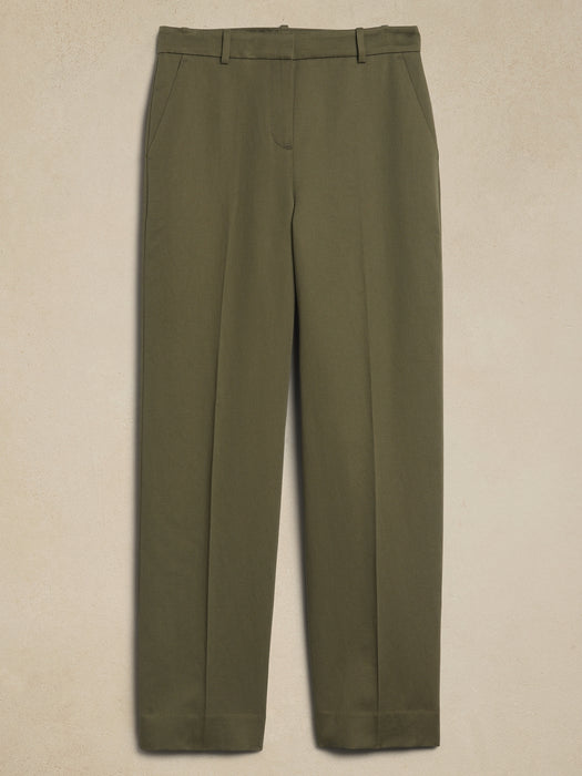 Seahaven Straight Italian Cotton-Linen Pant