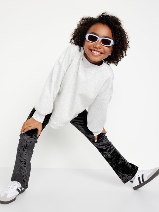 Crushed Velvet Flare Leggings for Girls