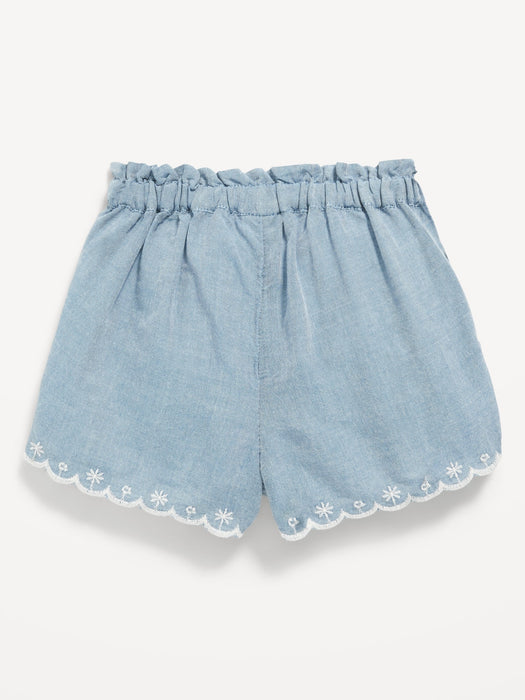 Scallop-Trim Shorts for Baby