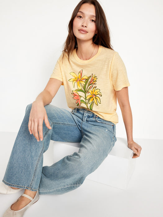 EveryWear Slub-Knit Graphic T-Shirt