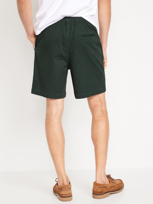 Pull-On Twill Jogger Shorts -- 7-inch inseam