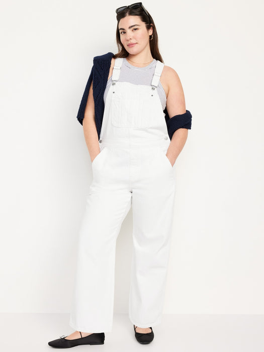 Baggy Wide-Leg Jean Overalls