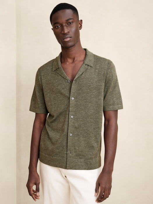 Lightweight Merino-Linen Resort Shirt