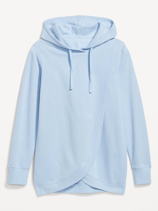 Maternity Cross-Front Nursing Pullover Hoodie