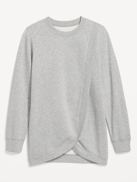 Maternity Cross-Front Nursing Sweatshirt