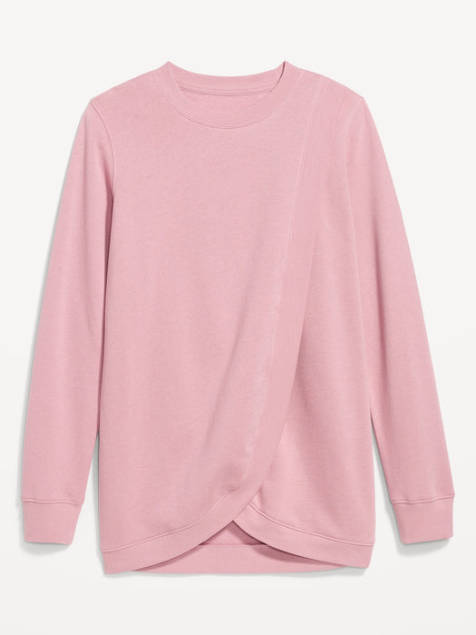 Maternity Cross-Front Nursing Sweatshirt