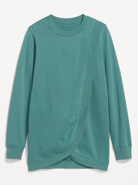 Maternity Cross-Front Nursing Sweatshirt