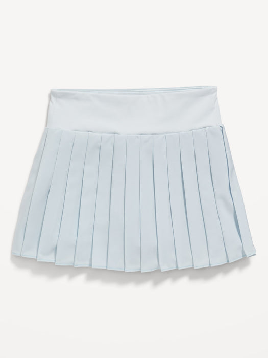 High-Waisted Pleated Performance Skort for Girls