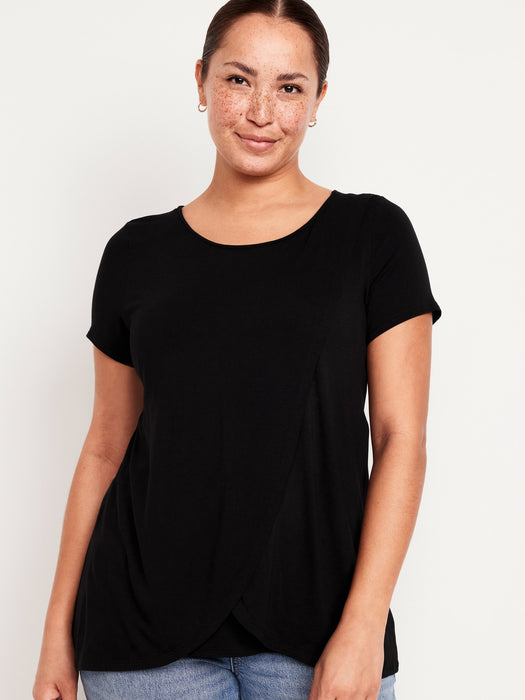 Maternity Scoop Neck Nursing T-Shirt