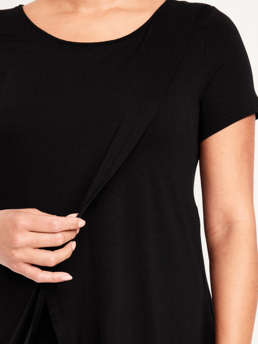 Maternity Scoop Neck Nursing T-Shirt