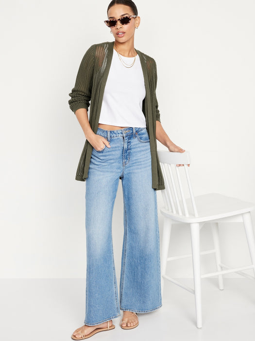 Open-Front Longline Sweater