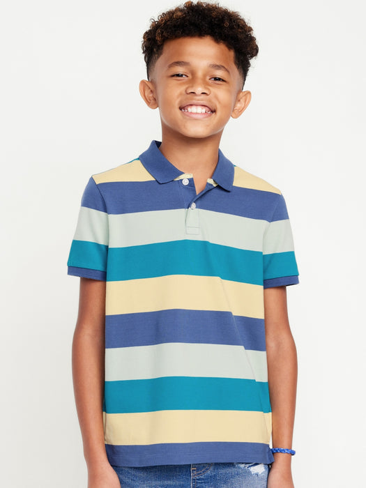 Printed Pique Polo Shirt for Boys