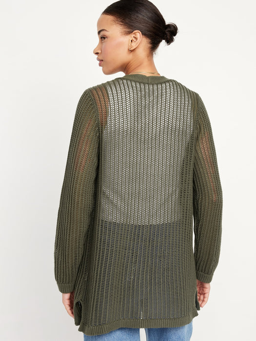Open-Front Longline Sweater