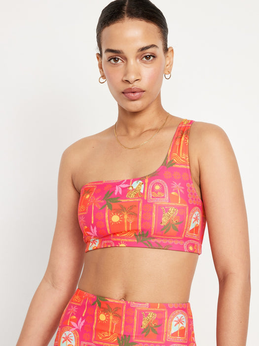 One-Shoulder Bikini Swim Top