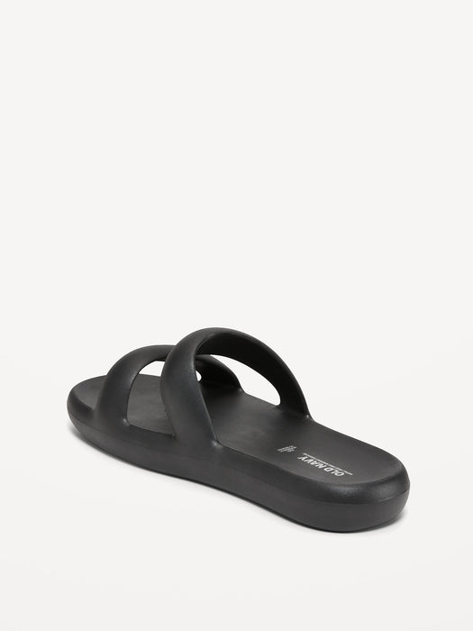Double-Strap Puff Slide Sandals