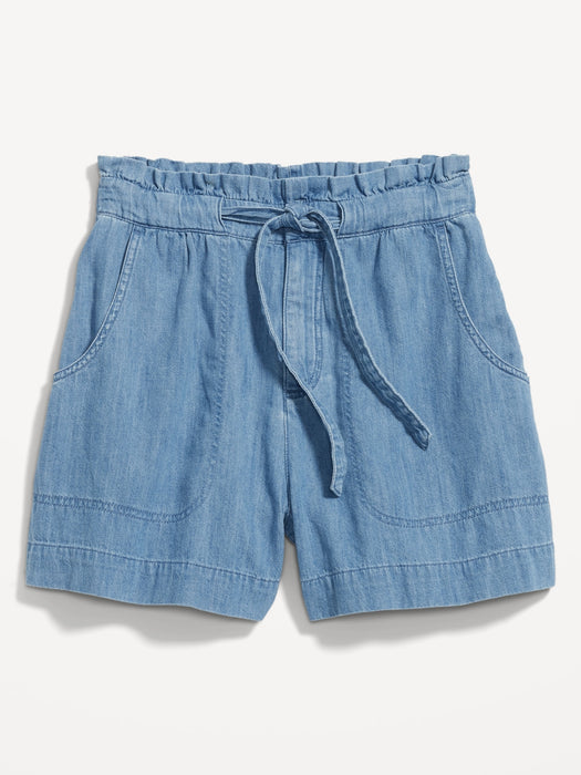 Extra High-Waisted Utility Shorts -- 4-inch inseam