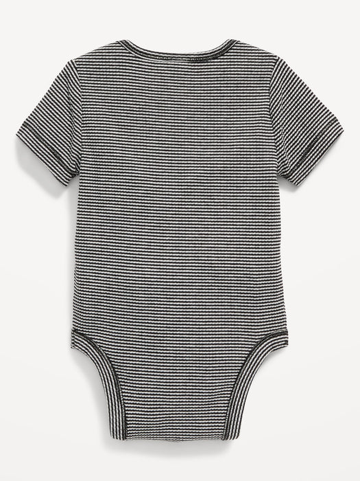 Unisex Printed Short-Sleeve Bodysuit for Baby