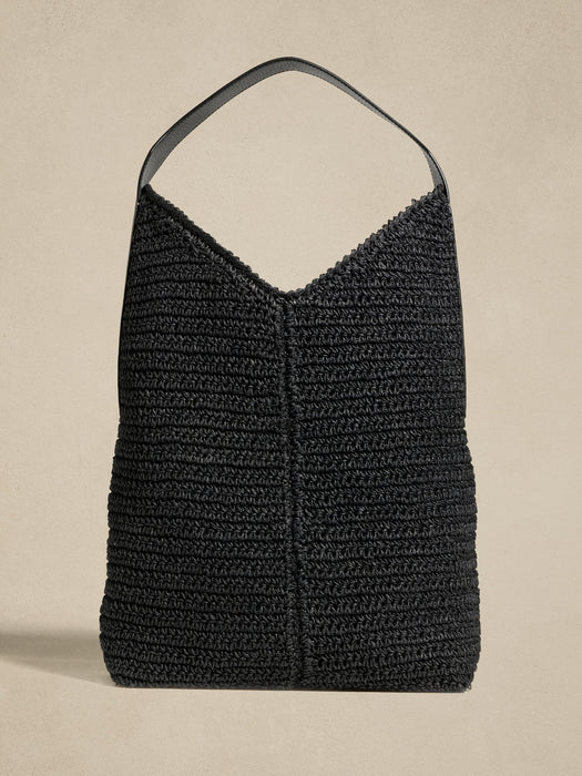 Slouchy Vida Straw Bag