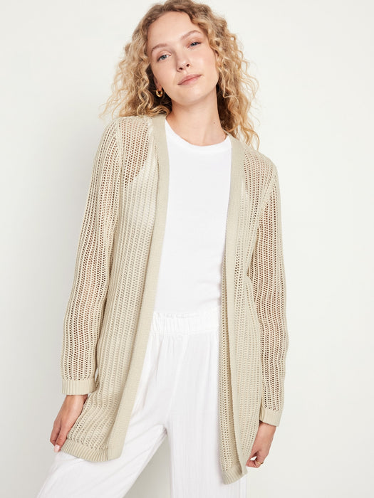 Open-Front Longline Sweater