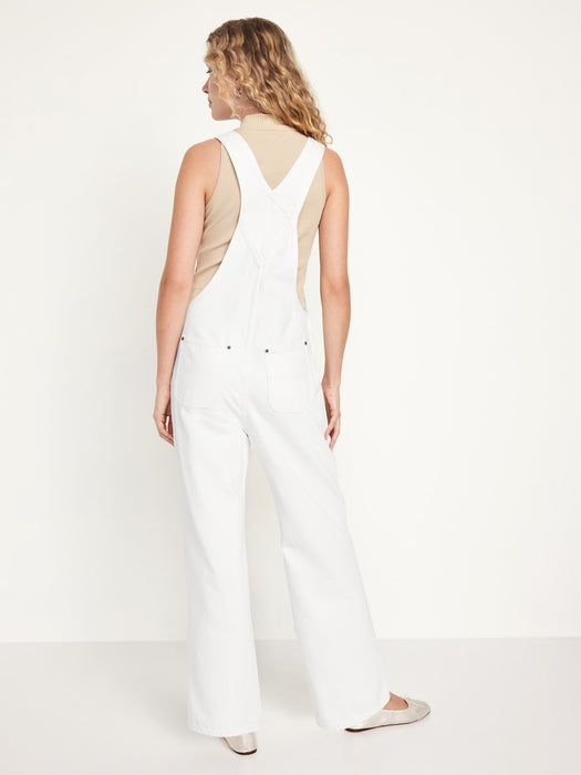 Baggy Wide-Leg Jean Overalls