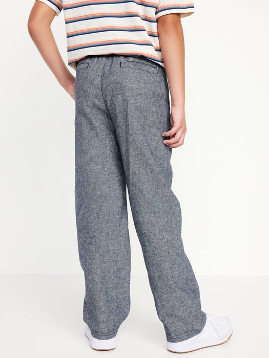Straight Pull-On Linen-Blend Pants for Boys