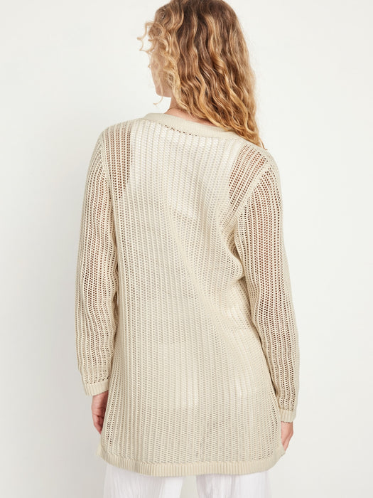Open-Front Longline Sweater