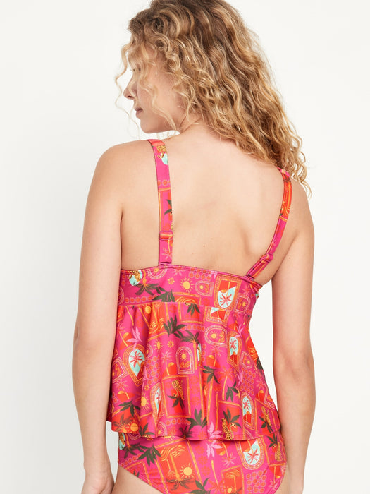V-Neck Swing Tankini Swim Top