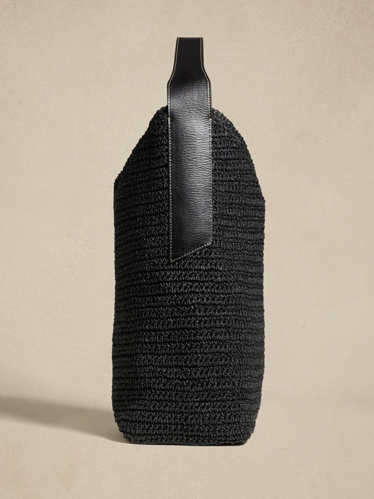 Slouchy Vida Straw Bag