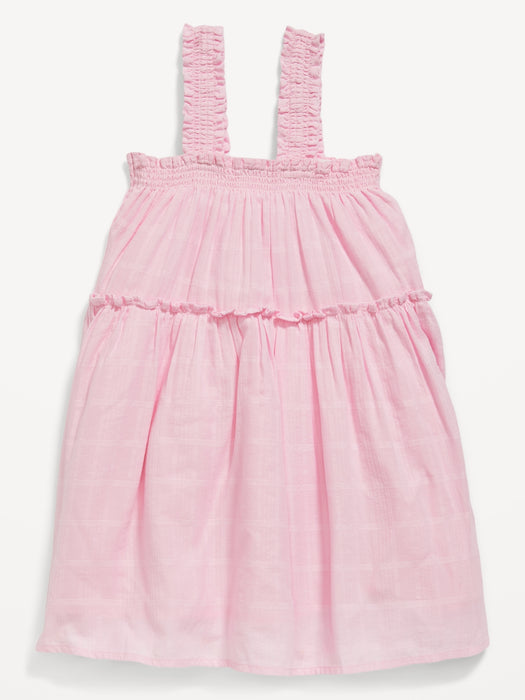 Sleeveless Ruffled Swing Dress for Toddler Girls
