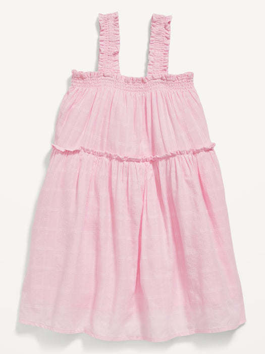 Sleeveless Ruffled Swing Dress for Toddler Girls