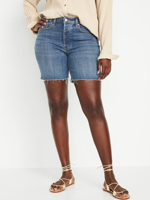 High-Waisted OG Button-Fly Jean Shorts -- 7-inch inseam