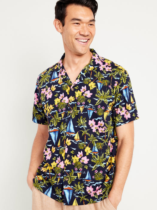 Short-Sleeve Printed Camp Shirt
