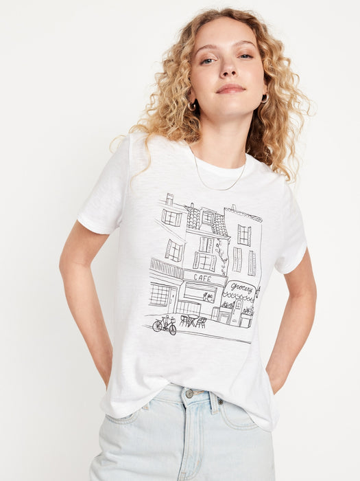 EveryWear Slub-Knit Graphic T-Shirt