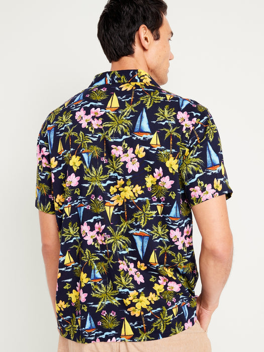 Short-Sleeve Printed Camp Shirt