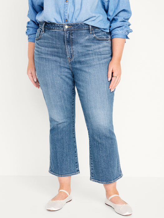 High-Waisted Vintage Crop Flare Jeans