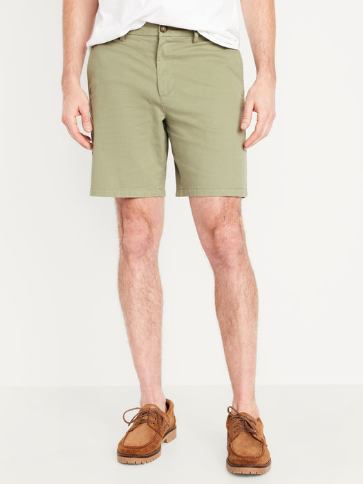 Slim Built-In Flex Rotation Chino Shorts -- 8-inch inseam