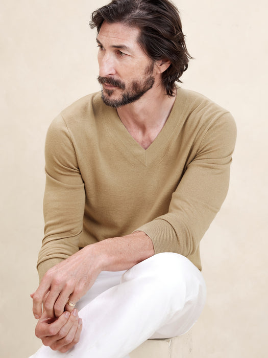 Stokke Cashmere-Silk V-Neck Sweater