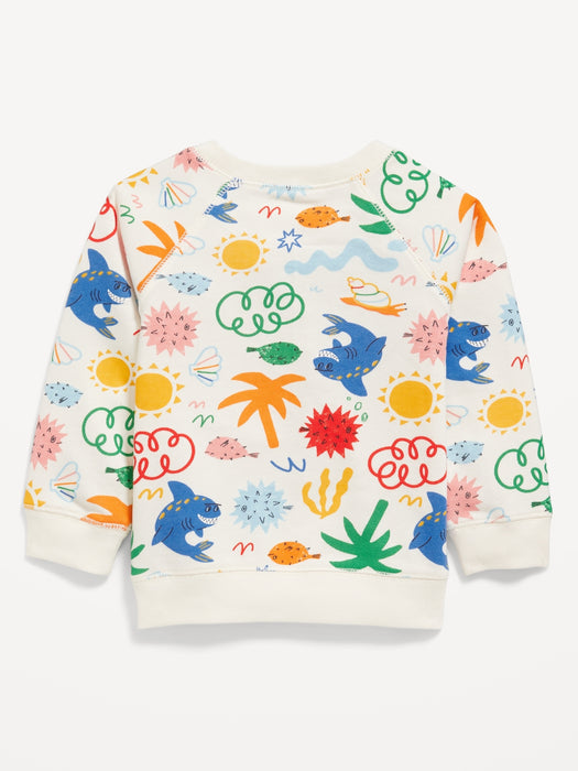 Printed Crew-Neck Sweatshirt for Toddler Boys