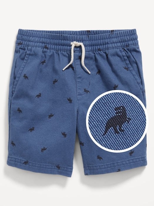 Printed Functional-Drawstring Shorts for Toddler Boys