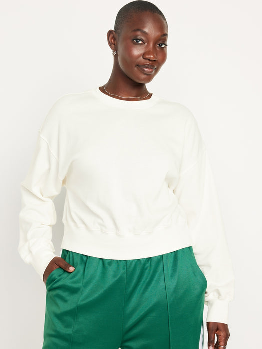 French-Terry Drop-Shoulder Sweatshirt