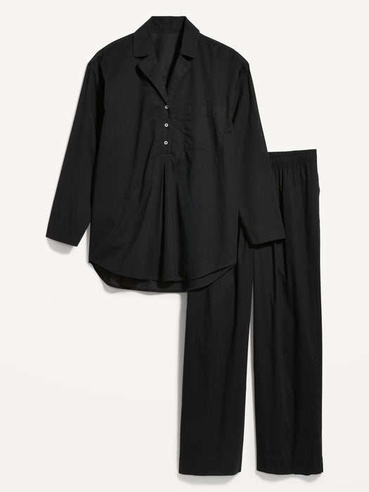Maternity Poplin Pajama Set