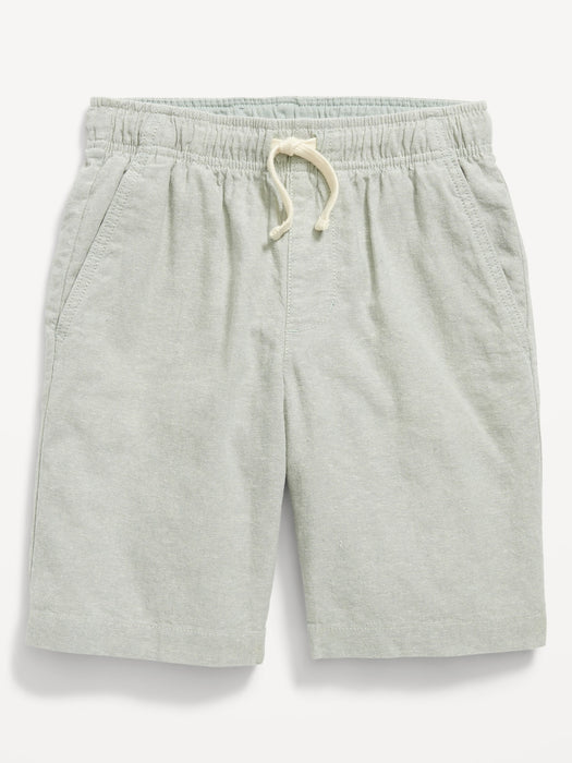 Knee Length Linen-Blend Shorts for Boys