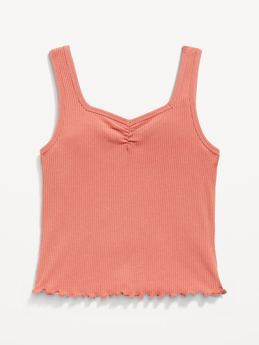 Fitted Sweetheart-Neck Tank Top for Girls