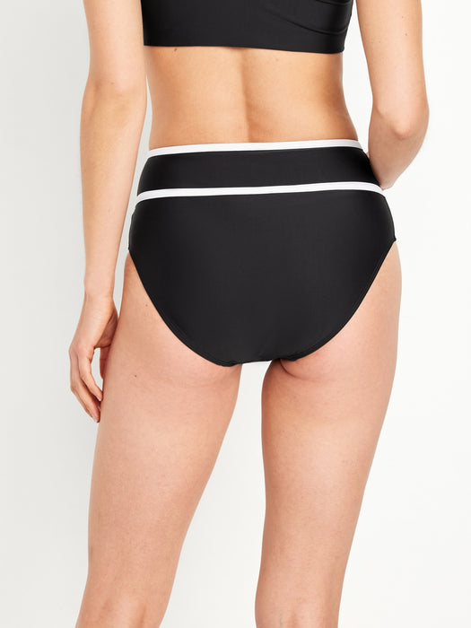 High-Waisted Bikini Swim Bottoms