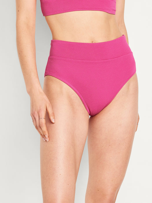 High-Waisted French-Cut Bikini Swim Bottoms